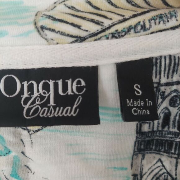 Onque Casual Zip Jacket Small Paris Lightweight Active Sporty Travel Zip up - Picture 2 of 8